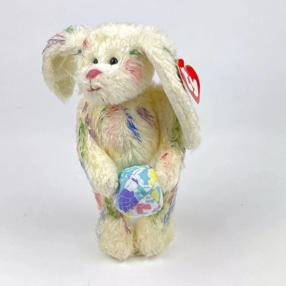TY Attic Treasures GEORGIA Follow Your Rainbow! Bunny w/ Egg New With Tag 1993